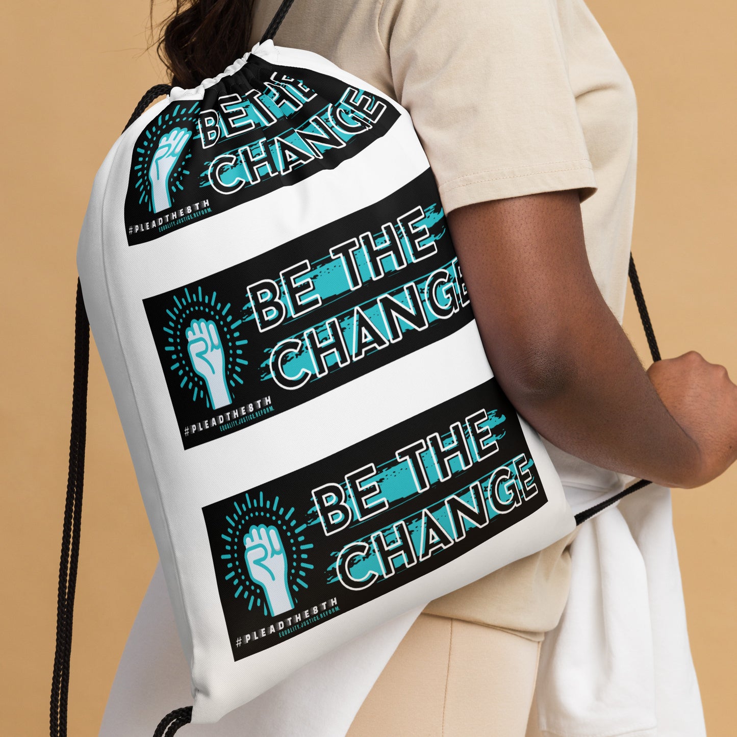 #PleadThe8th 'Be The Change' Drawstring bag