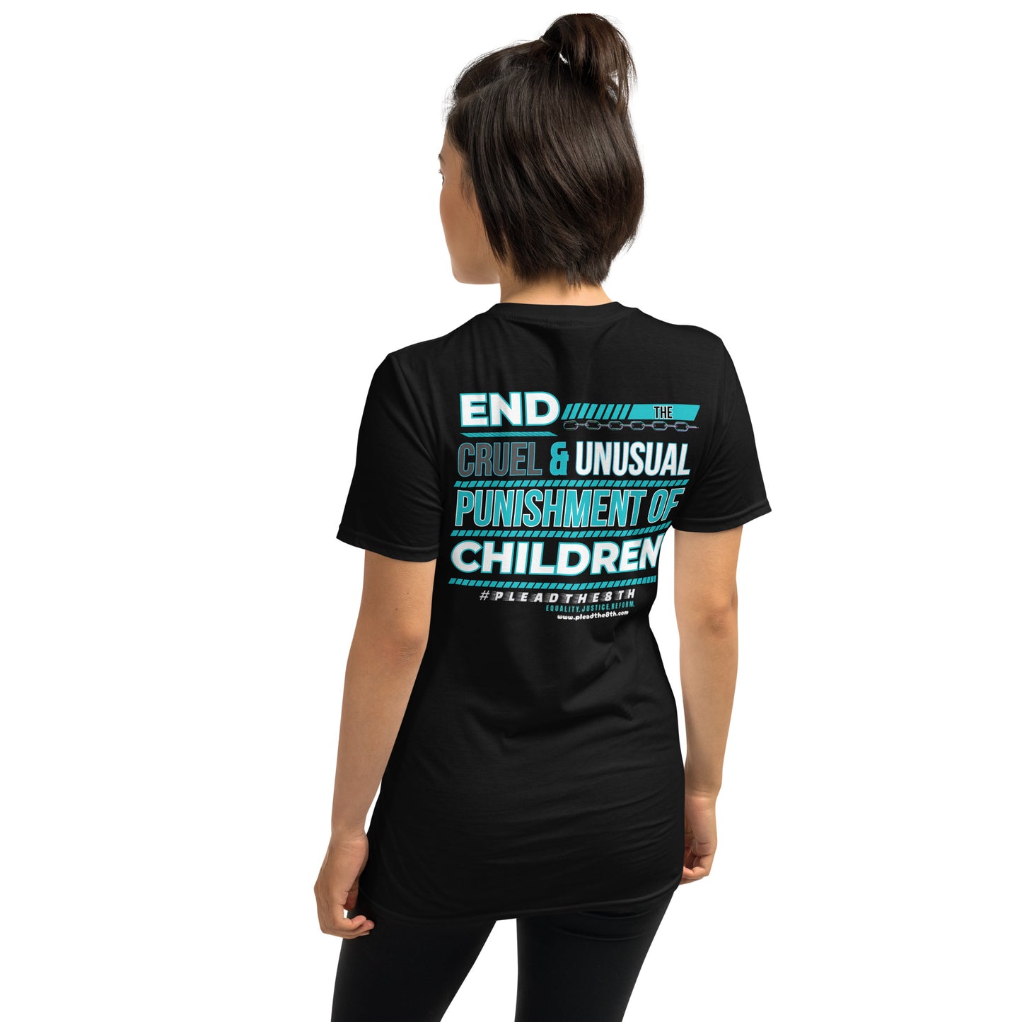 #PleadThe8th 'Voice of the Voiceless' (front) and 'End the Cruel and Unusual Punishment of Children' (back) Short-Sleeve Unisex T-Shirt