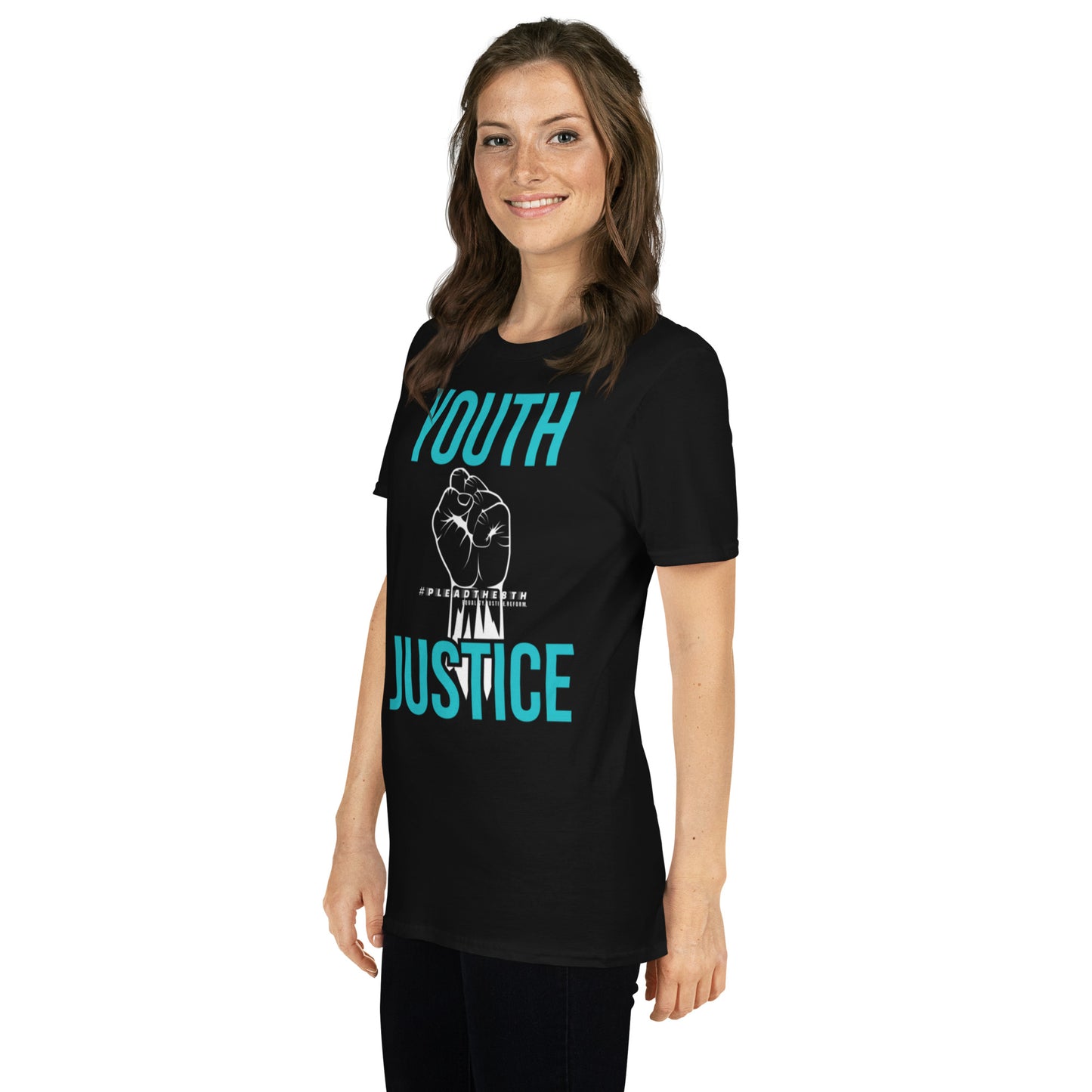 #PleadThe8th 'Youth Justice' Short-Sleeve Unisex T-Shirt (front)