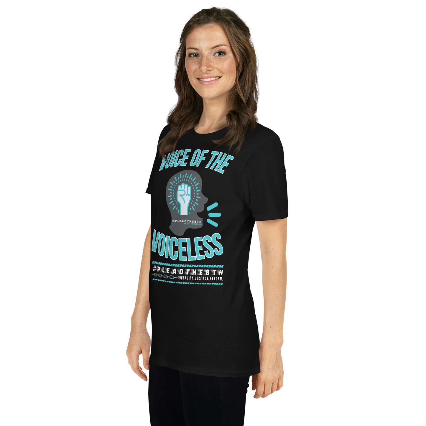 #PleadThe8th 'Voice of the Voiceless' Short-Sleeve Unisex T-Shirt (front)