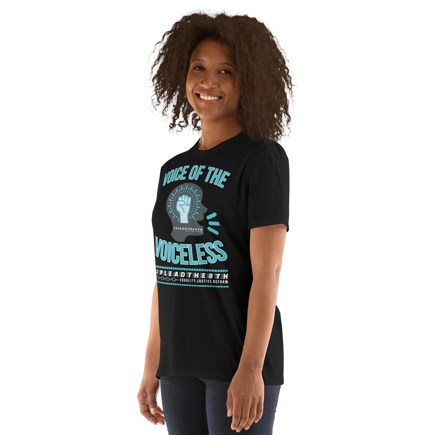 #PleadThe8th 'Voice of the Voiceless' Short-Sleeve Unisex T-Shirt (front)