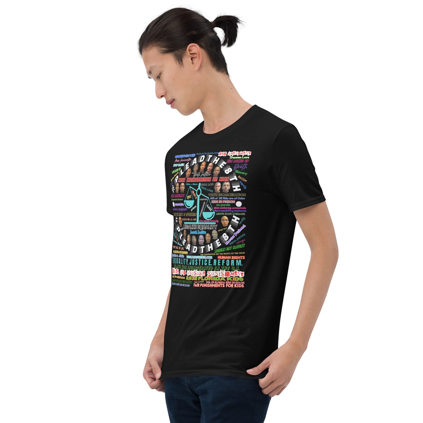 #PleadThe8th Faces of Florida Youth Incarceration Short-Sleeve Unisex T-Shirt (front/back)