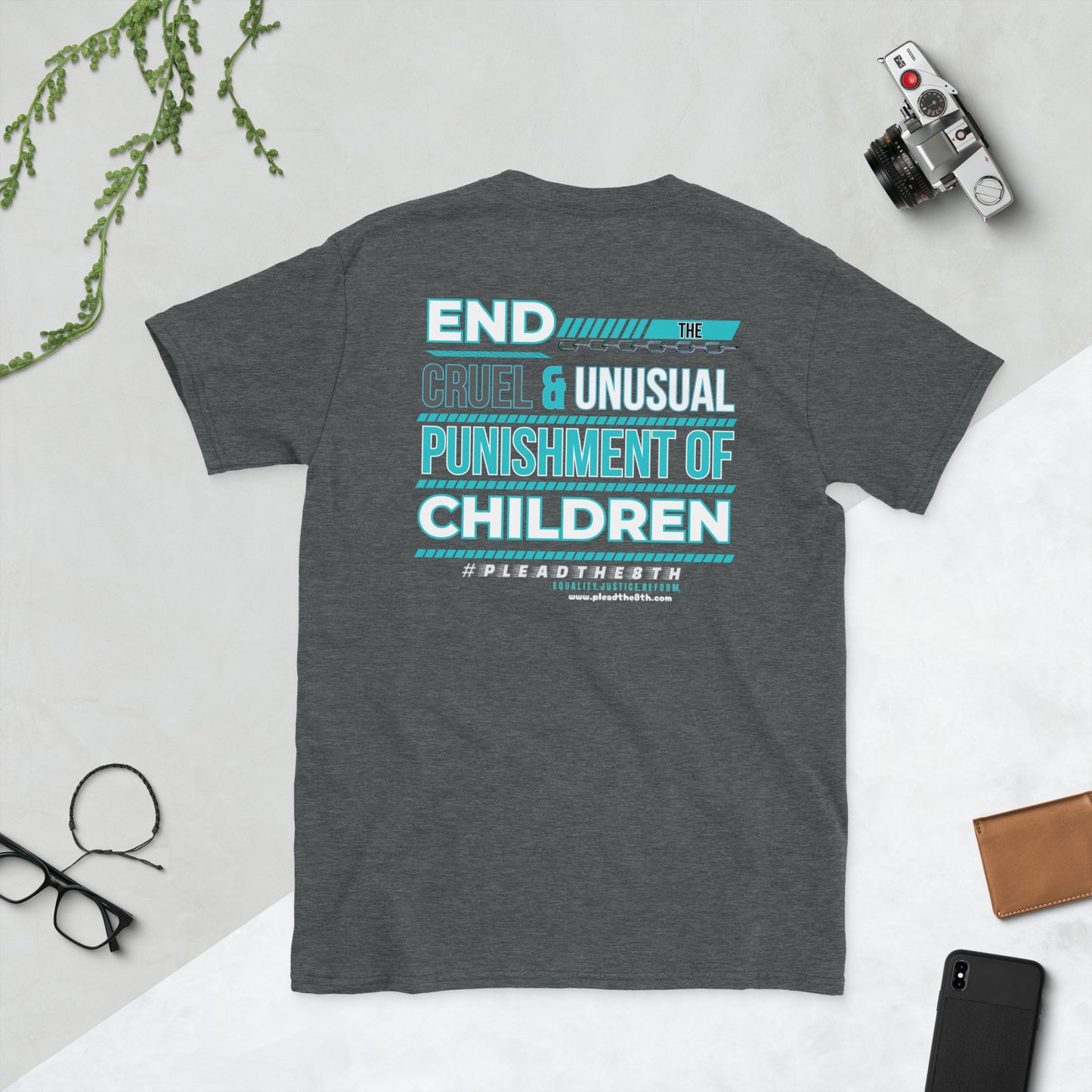 #PleadThe8th 'Voice of the Voiceless' (front) and 'End the Cruel and Unusual Punishment of Children' (back) Short-Sleeve Unisex T-Shirt